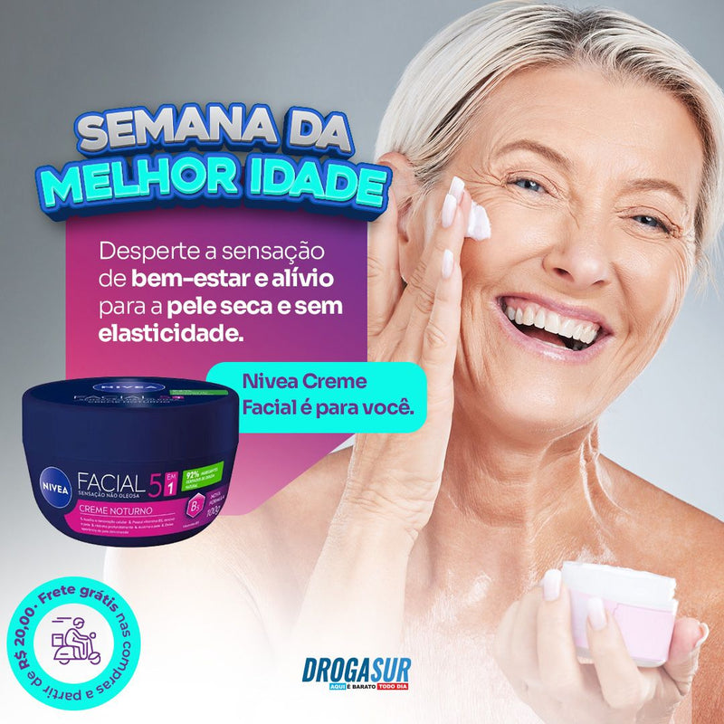 Creme Facial Anti-Idade Nivea Noturno 100g