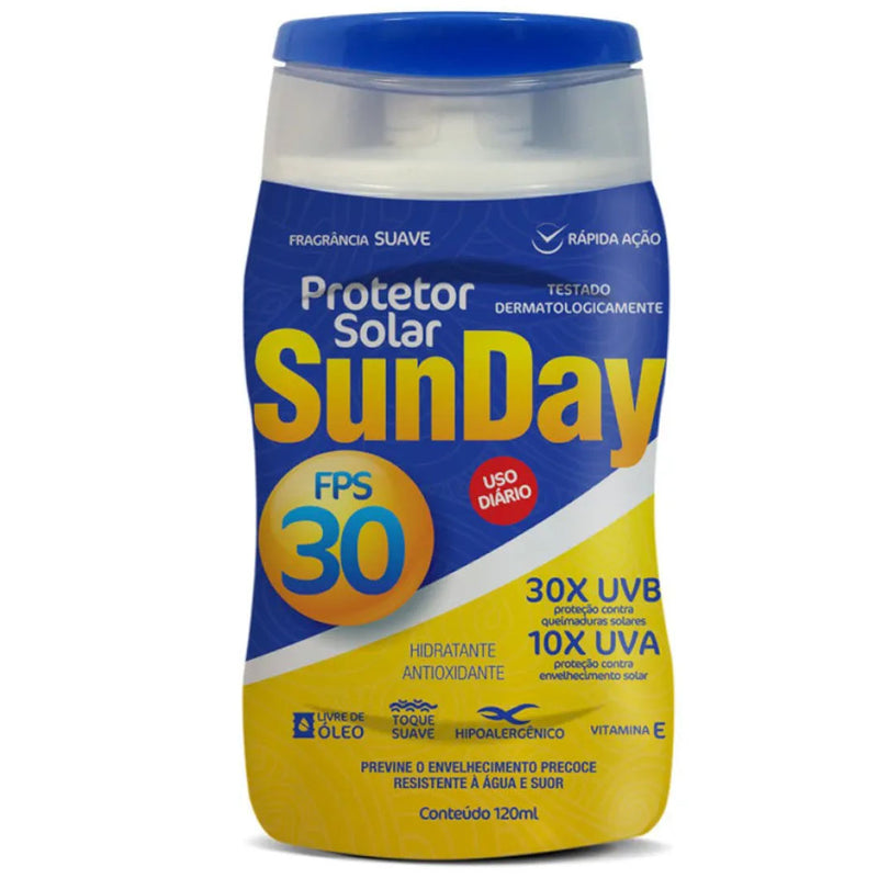 PROTETOR SOLAR FPS 30 SUNDAY 120ML