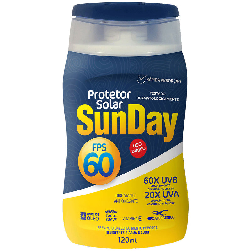 PROTETOR SOLAR FPS 60 SUNDAY 120ML