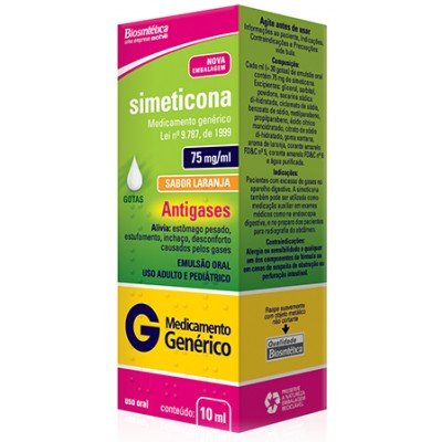 Simeticona Gotas Frasco Com 10 ML BIOSINTETICA - GENERICO